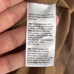 Chico's Brown Zippered Pocketed Faux Leather Suede Lined Motorcycle Jacket 4 6 Photo 6