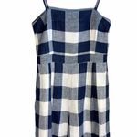 J.Crew Blue White Windowpane Plaid Jumpsuit Photo 6