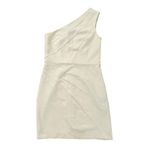 Michael Costello  x Revolve ivory one-shoulder mini dress size M Photo 11