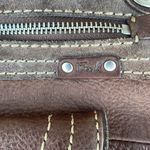 Fossil  Brown Leather Suede Crossbody Bag Purse Classic Vintage Photo 2