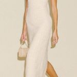 Reformation  Lakia Tweed Midi Dress in Ivory Size 10 Photo 0