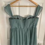 Birdy Grey Soft Green Dress Sheer outer layer Size XL event formal bridesmaid Photo 7