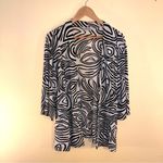 Chico's XL Zebra Abstract Travelers Open Front Cardigan Sweater Lightweight Photo 2