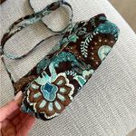 Vera Bradley Java Blue Amy Crossbody Bag in Brown & Blue Paisley Pattern Photo 1