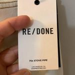 RE/DONE  70s Stove Pipe Ultra High Rise Straight Ankle Jeans Bleach White size 26 Photo 2