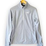 The North Face  Silver Gray Fleece Lightweight 1/4 Zip Jacket Photo 0