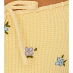 Danielle Guizio Guizio Home sweet home waffle sweater in yellow size xs  Photo 3