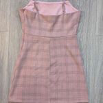 She & Sky Pink Plaid Mini Dress Photo 3