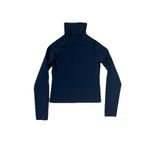 ASTR  Black Cutout Turtleneck Sweater Long Sleeve Sz Medium Sweetheart Neck Chic Photo 3