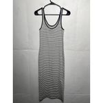 H&M NEW Womens Black White Striped Midi/ Maxi Dress Size Small Photo 4