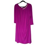 Tahari  Women's Plus 18 Pink 3/4 Sleeve Knee Length Dress Formal Photo 1