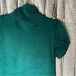 Pink Rose  Green Short Sleeve Turtleneck Tunic Sweater Size Large Photo 13