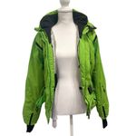 EandO E+O RECCO Neon Green Belted Winter Ski Coat Technical Outerwear Alpine Size 8 Photo 3
