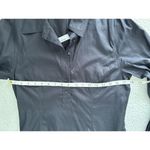 Madewell  $138 Seamed Long-Sleeve Mini Shirtdress in Poplin Black Size 6 NV025 Photo 11