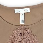 Leith Sleeveless Knee Length Dress Crochet Detail Dusty Rose Mauve Size Medium Photo 4