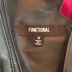 Funktional Dress Silk Lambskin Leather Black Pink Sleeveless Y2K Women's Medium Photo 6