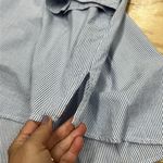 Catherines Catherine Pinstripe Floral Embroidered Tunic Blue Pinstripe Relaxed Cottage Photo 5