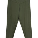 Aerie OFFLINE Real Me Leggings Womens Large High Waisted Crossover Olive Green Photo 0
