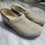Dansko Professional Clogs Canvas Fabric Khaki Dot Pattern Shoes Women’s Size 41 Photo 0