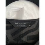 Eleven Paris  Women's 34 Black Sheer Geometric Sleeveless Tunic Blouse Grunge Hip Photo 4