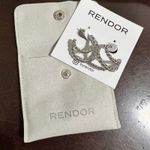 Rachel Zoe Curateur x Rendor Victoria Double Hoop Earrings White Gold Plate RARE Silver Photo 1