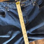 Faded Glory  Stretch‎ Denim Capri Jeans Size 12 Blue Womens Cuffed Dark Wash Photo 5