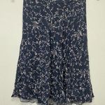 J.Jill Women's XL Floral Flare Skirt Elastic Waist Side Zip Theater Church Work Photo 0