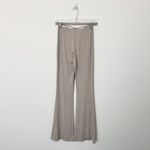 [TRESSER] Tan Criss Cross Tie Waist Ruched Low Rise Flare Leg Pants Size Small S Photo 3