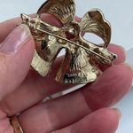 Anne Klein Vintage  double bell moving pearls brooch Photo 4