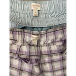 Macy's State of Day Women’s Pajama Pants Bundle Sz XS Plaid Lavender & Mint Stripe NWT Photo 3
