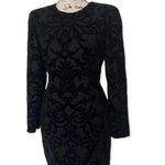 Alexander McQueen SZ 10 virgin wool black velvet burnout dress Photo 2