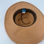 Vivian Collection Straw Wide Brim Floppy Sun Hat Resting Beach Face Tan Black Photo 8