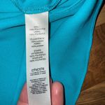 Chico's Teal Blue Long Sleeve Blouse w/ Cutout Detail Bell Sleeves Photo 5