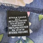 Navy Blue & Floral Top Attached Mesh Cardigan 3/4 Mesh Bell Sleeves Liz McCoy Photo 9