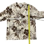 Easy Spirit  100% Linen Hawaiian Jacket Wooden Bead Accents Womens Medium Photo 5