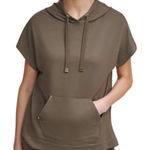 Calvin Klein Women's Hoodie Sweatshirt
Short Sleeve Olive Green Pullover M Photo 0