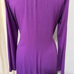 Women Purple Halter Long Sleeve Tunic Mid Stretchy Pockets Dress XL High Photo 10