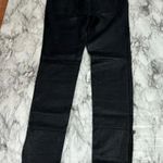 Free People Faux leather Skinny Jeans size 4 Black Gold Zipper detail Photo 5