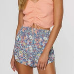 O'Neill  Marta Ruched Stretch Cotton Crop Top Camisole, size Large, NWT Photo 0