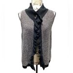 Foxcroft  sweater vest.  Black/gray twill. Medium Photo 2