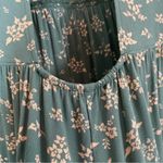 American Eagle  Floral Top Back Cut-Out Flowy Tiered Long Sleeves Oversize Blouse Photo 5