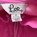 Lilly Pulitzer Vintage  Velour Jacket Zip Up Cropped Pink 90’s S Small Photo 3