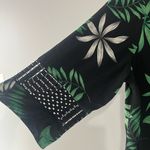 Alfani  Ladies 3/4 Sleeve Blouse, Floral Print, Black/Green, Large Photo 2