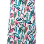 ONIA  Flora Colorful Palm Leave Button Down Cover-Up NEW XL beach coastal Photo 0