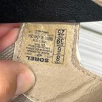 Sorel  Cameron Platform Slingback Sandals Taupe Sea Salt Leather Women's Size 8 Photo 6