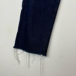 Mango Womens Havana Straight Leg Jeans Sz 1 Dark Wash Button Fly Raw Hem Photo 8