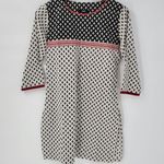 Soch Womens Dress M Black White Allover Print Round Neck 3/4 Sleeve Shift Tunic Size M Photo 0