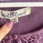 Wallflower Asymmetrical Purple Flutter Sleeve Blouse Photo 1