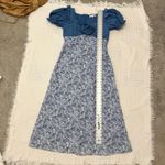 English Factory new large denim combo foral print maxi dress D4 3033 Photo 2