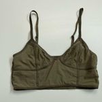 Free People Bralette Corset Crocheted Lace Asian Floral No Padding Olive Green Photo 5